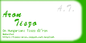 aron tiszo business card